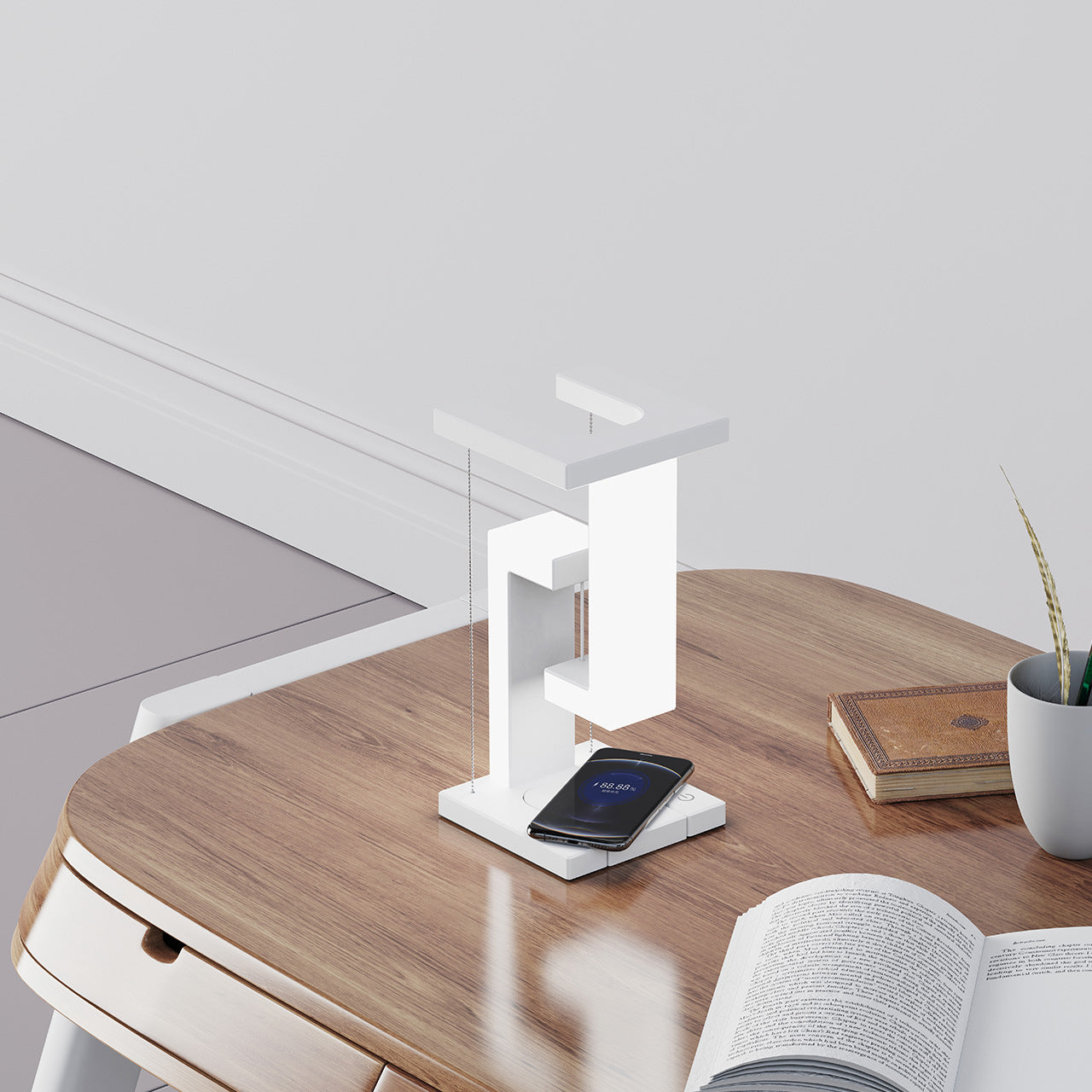 Anti Gravity Floating Lamp with Wireless Charging – Futuristic Desk Light That Feels Impossible