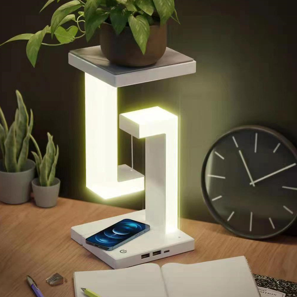 Anti Gravity Floating Lamp with Wireless Charging – Futuristic Desk Light That Feels Impossible