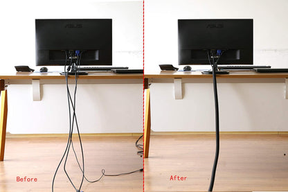 Stop Cable Chaos & Cat Chewing – Heavy Duty Split Cable Protector Sleeve for Clean Desk Organization