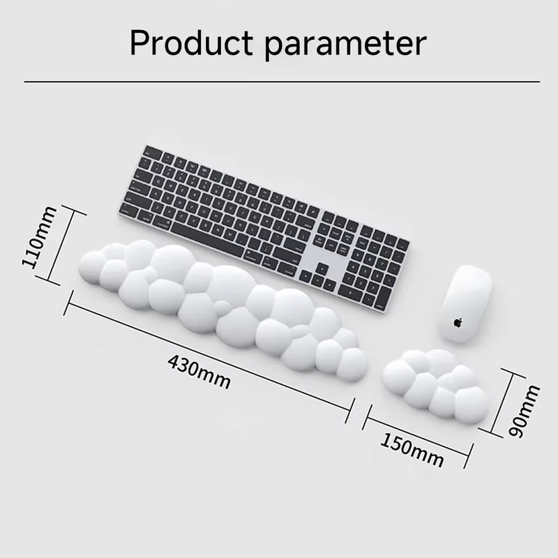 Cloud Wrist Rest Mouse Pad – Ergonomic Anti-Slip Support for Pain-Free Gaming & Work