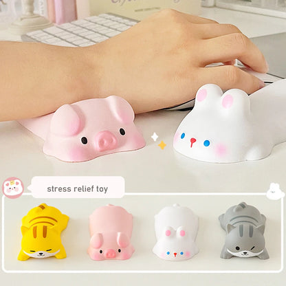 Cute Squishy Wrist Rest Mouse Pad – Ergonomic Arm Support for Pain-Free Gaming & Work Setup