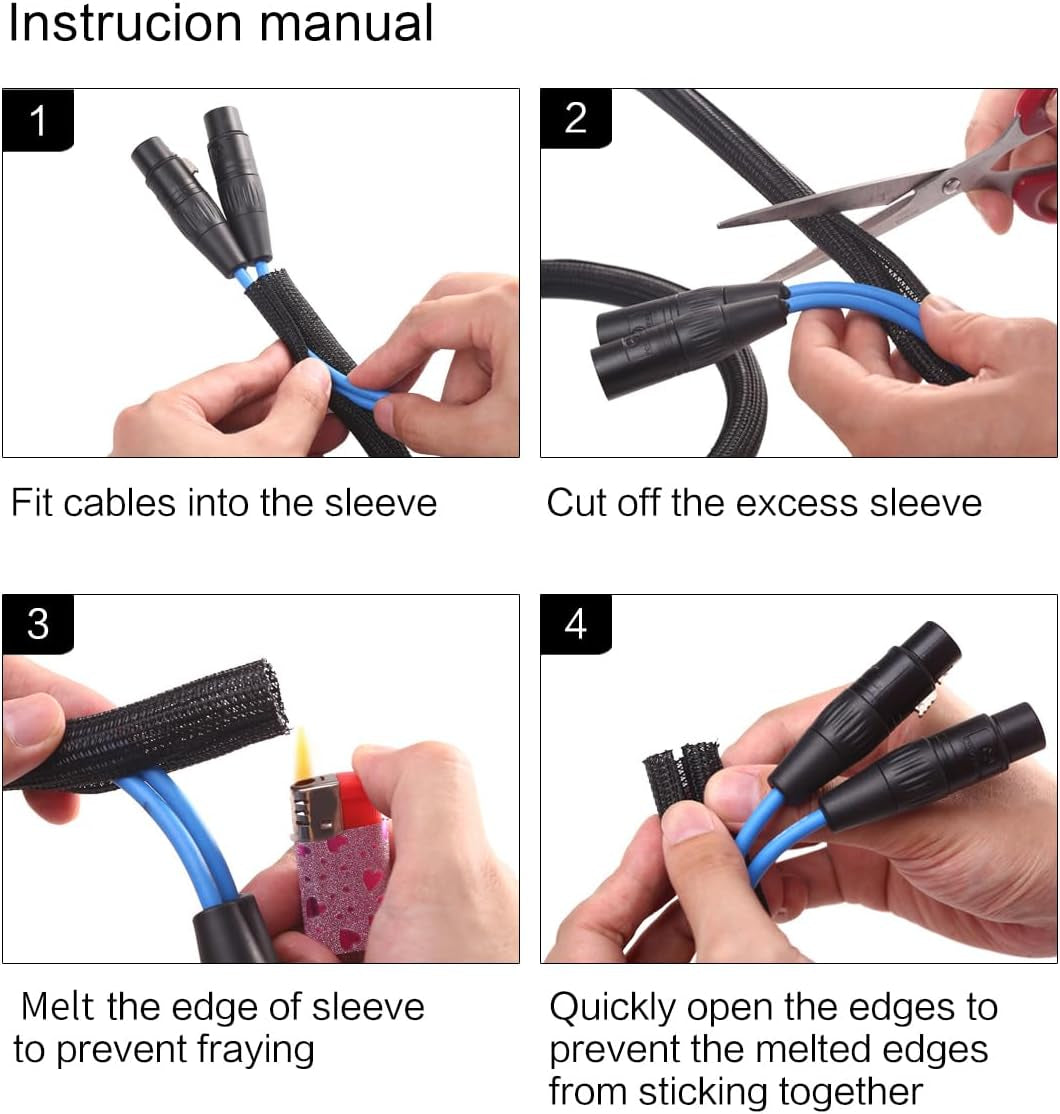 Stop Cable Chaos & Cat Chewing – Heavy Duty Split Cable Protector Sleeve for Clean Desk Organization