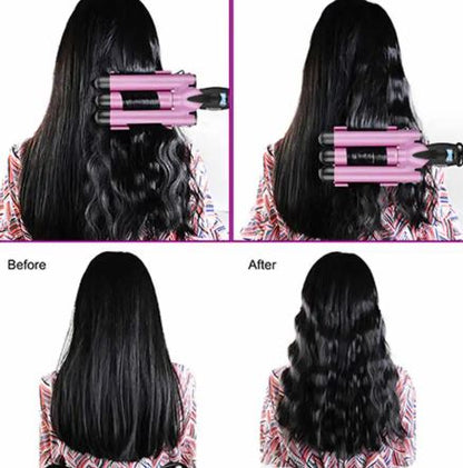 SpacePulse LuxeWave™ Triple Barrel Hair Curler